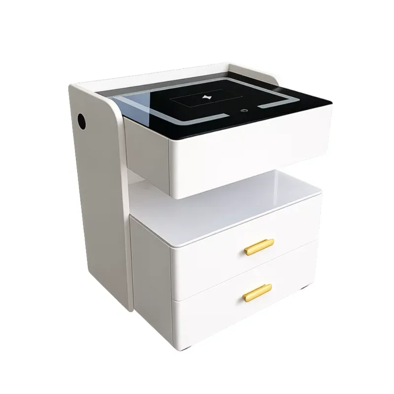 Noptiera Inteligenta SmartHeater Wireless 15W 3 Culori Seif Alb