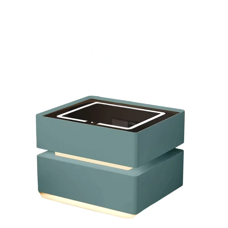 Noptiera SmartHeater Incarcare Wireless LED 2 Sertare Verde