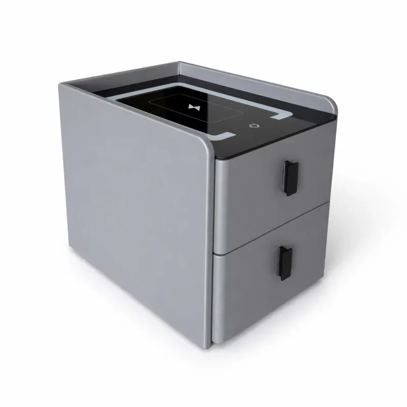 Noptiera Inteligenta SmartHeater Slim Wireless LED 2 Sertare Gri Antracit