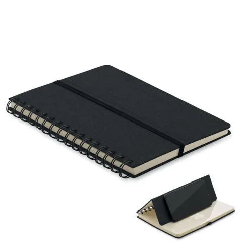 Notebook Midocean A5 Coperta Tare cu Spirala si Suport Telefon