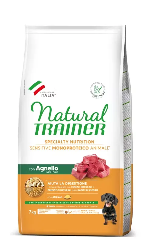 Hrana Uscata Caini Natural Trainer Sensitive No Gluten Mini & Toy Adult Miel 7kg