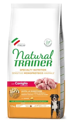 Hrana Uscata Caini Natural Trainer Sensitive No Gluten Medium-Maxi Adult Iepure 12kg