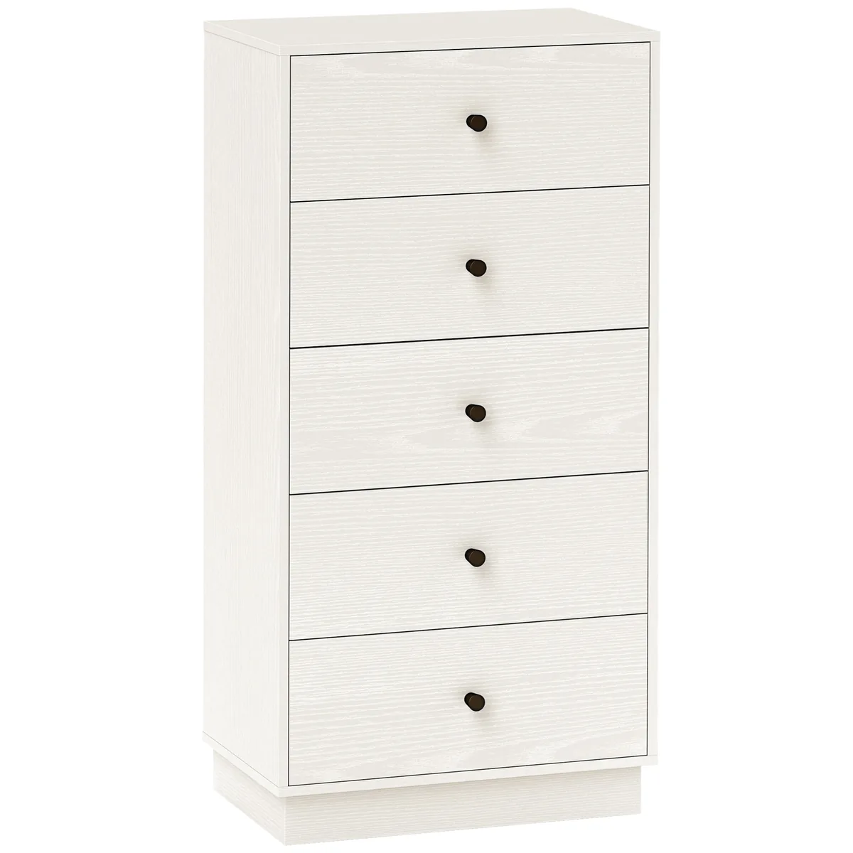 Comoda HOMCOM 5 Sertare 47x29x95cm Alb