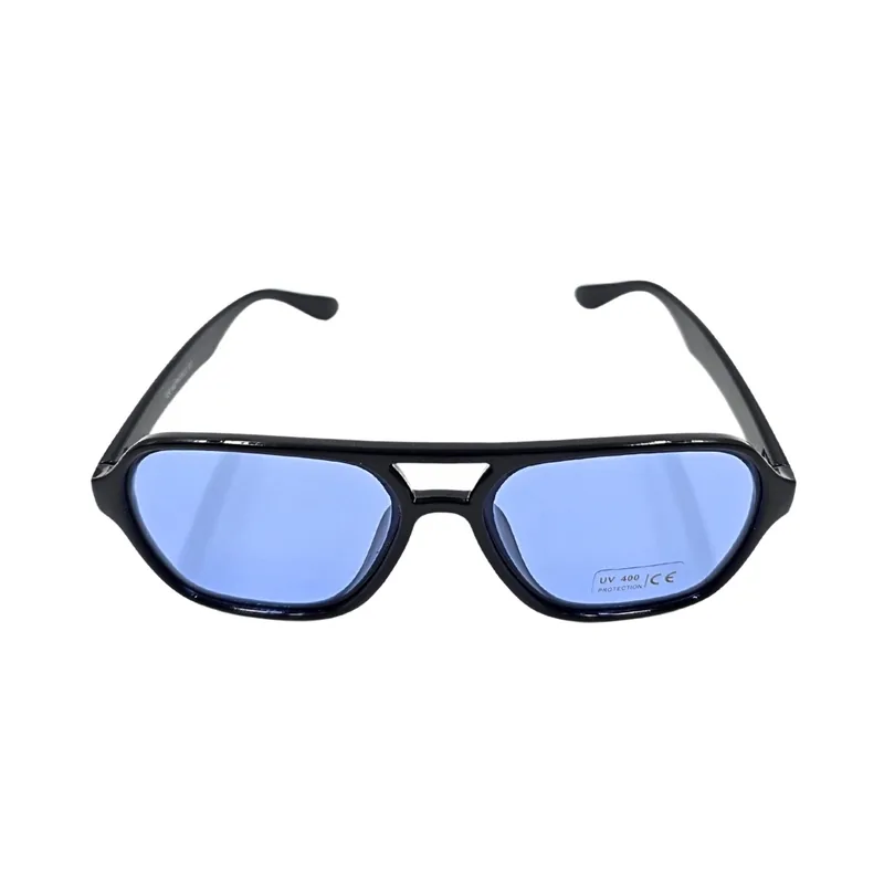 Ochelari de Soare Aristo Barbati Aviator Negru Lucios Albastru Fumuriu