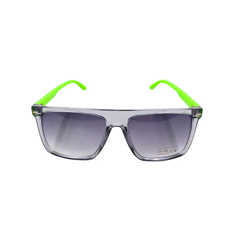 Ochelari Soare Aristo Transparenta Brate Verzi Neon Gri Degrade UV 400 Barbati