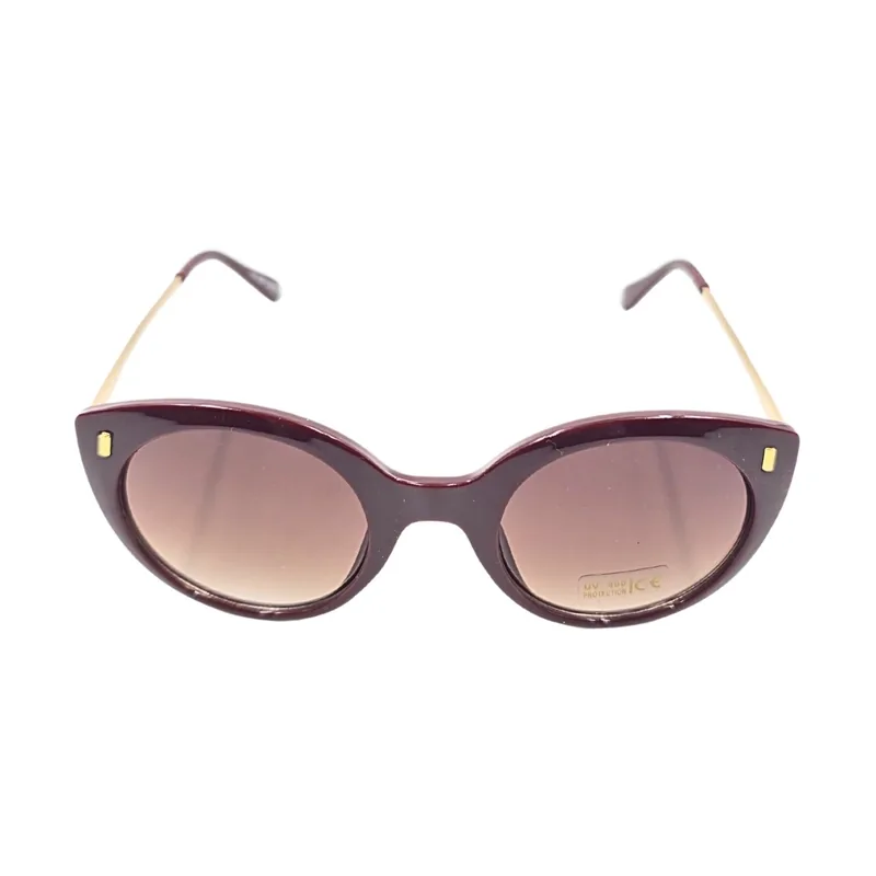 Ochelari de Soare Tiara Bordo Închis Lucios Cat-Eye Fumurii Damă