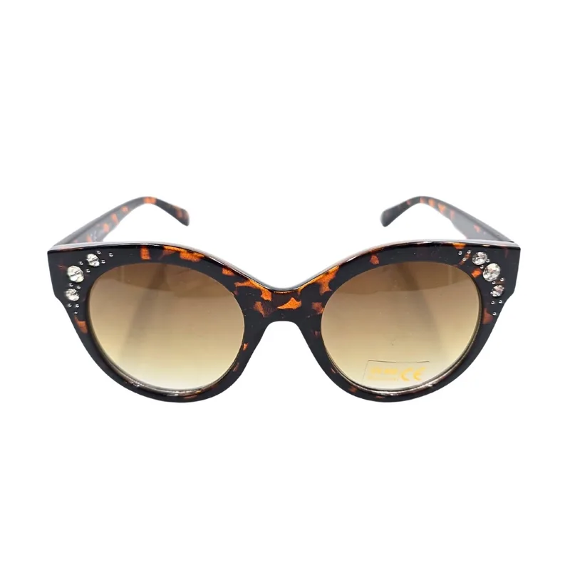 Ochelari de Soare Tiara Dama Rama Leopard Cristale Ovala Lentile Fumurii