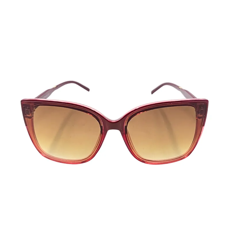 Ochelari Soare Tiara Dama Rosu Rubin Transparent Cat-Eye Lentile Maro Fumurii
