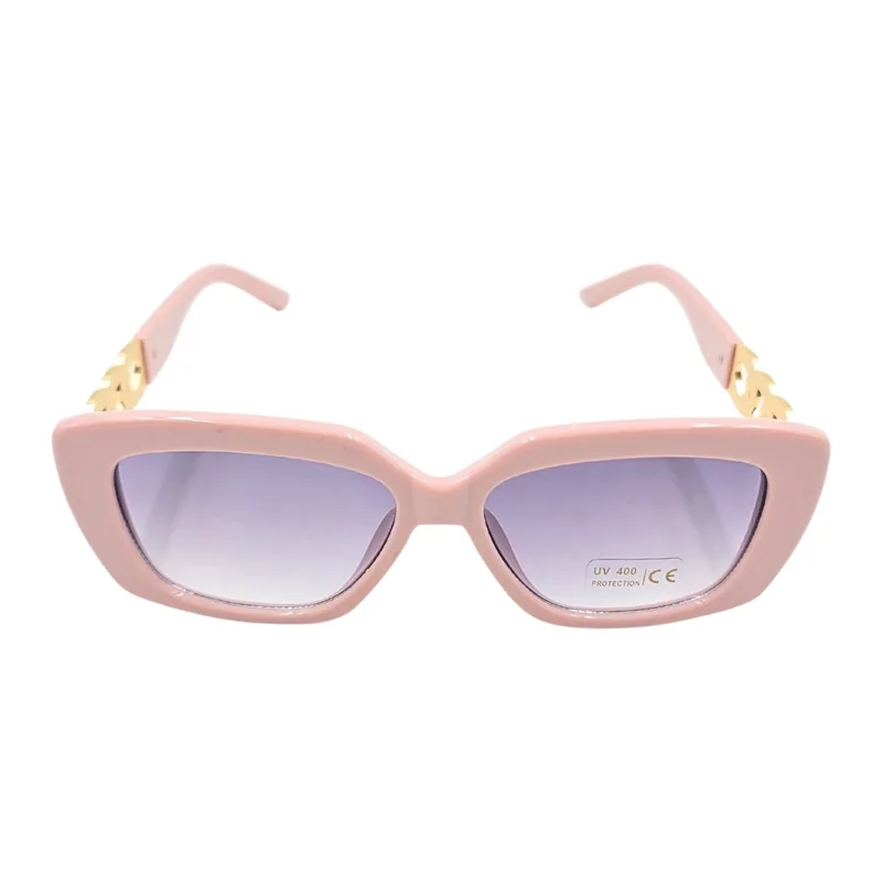 Ochelari de Soare Tiara Roz Pastel Lucios Formă Geometrică Lentile Fumurii