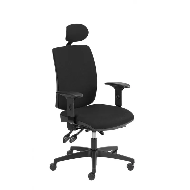 Office Products Kefalonia Piele Ecologica Brate Plastic Negru