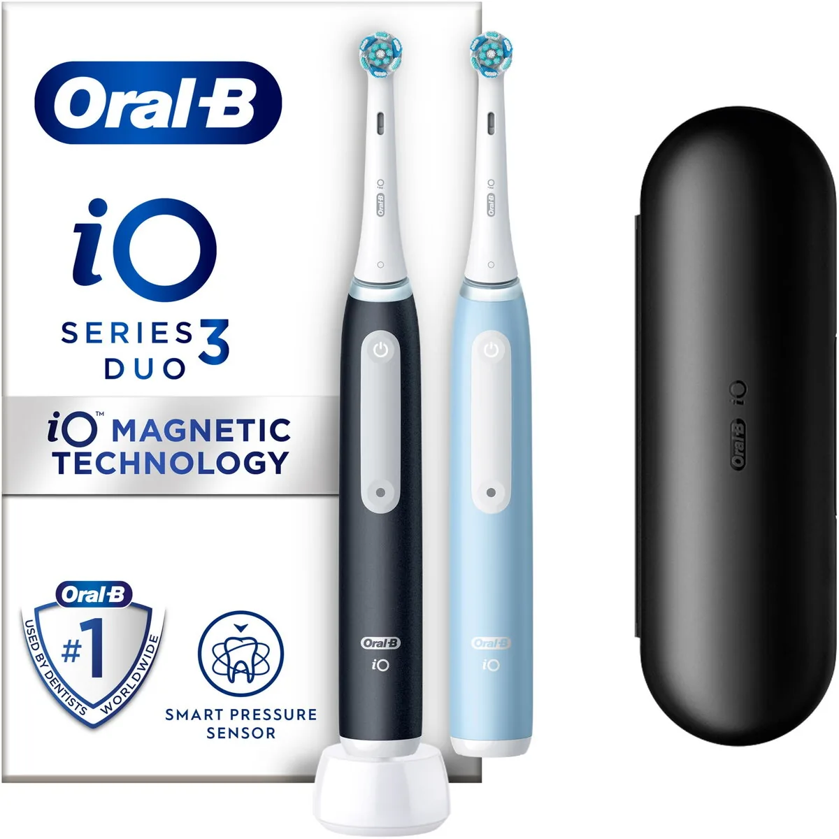Oral-B iO Series 3N Duo Negru/Albastru si Mat Negru/Albastru Gheata