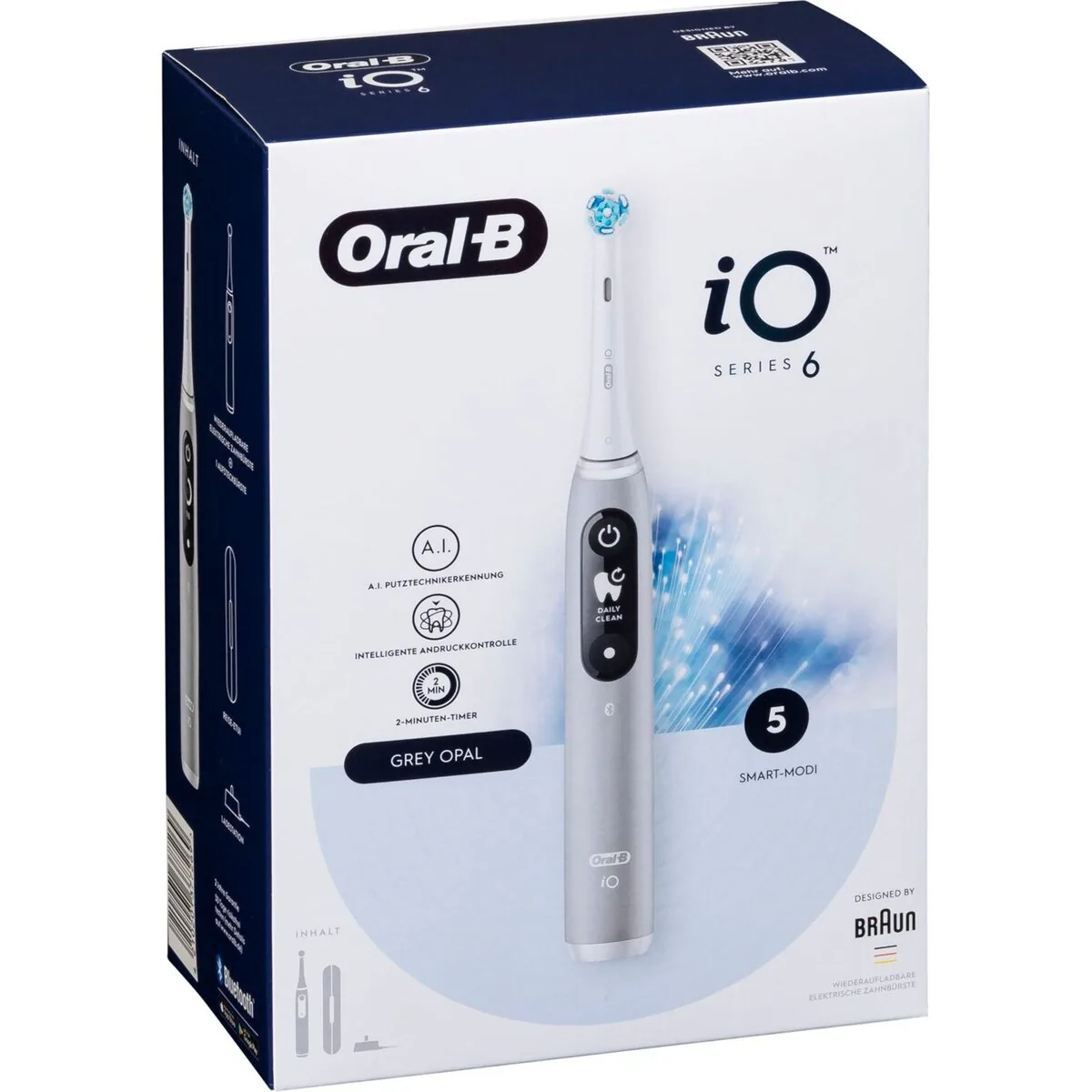 Oral-B Seria 6 Gri Opal Cu Cutie de Voiaj