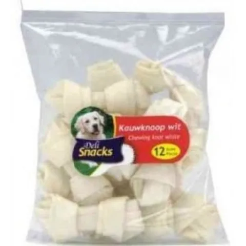 Os de Ros pentru Caini Ipts Delisnacks Os Alb Set 12