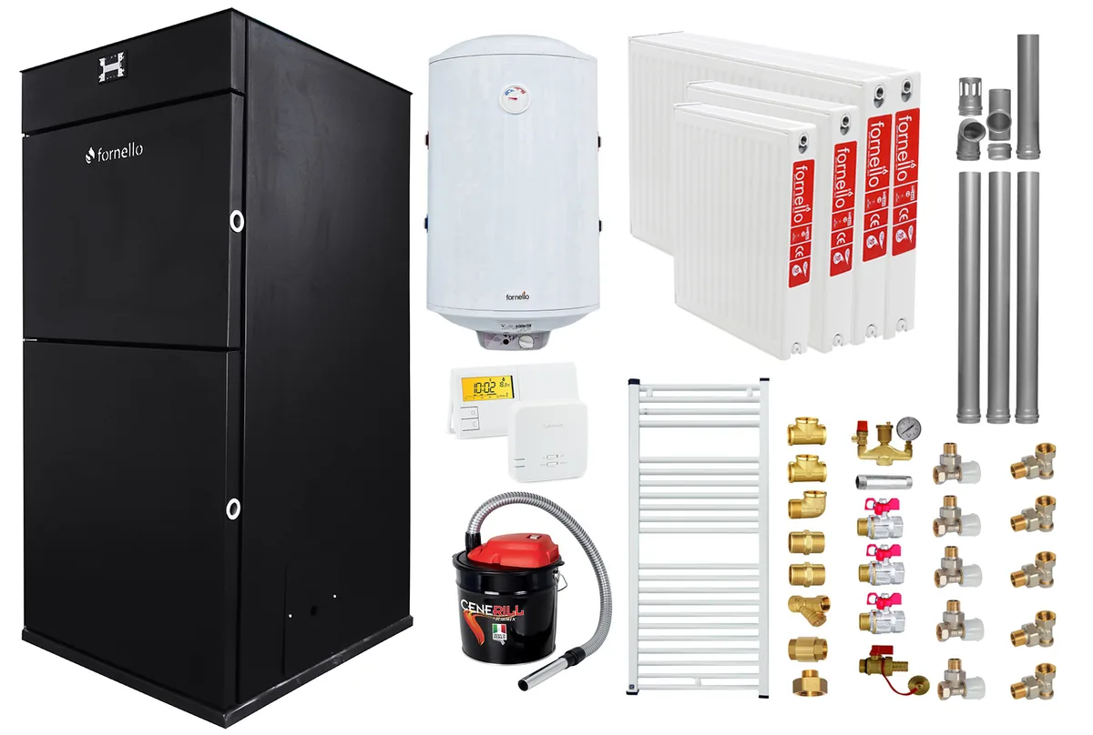 Pachet Centrala Peleti Fornello Pellet King 25kW