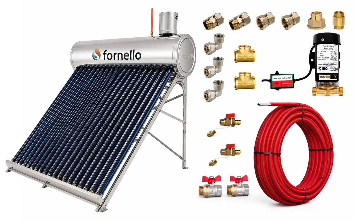 Pachet Panou Solar Nepresurizat Fornello 165L 20 Tuburi