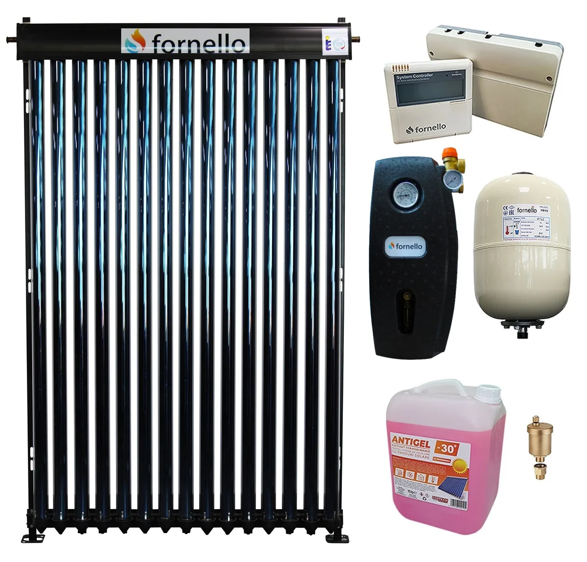 Pachet Panou Solar Presurizat Fornello Heat Pipe 15 Tuburi