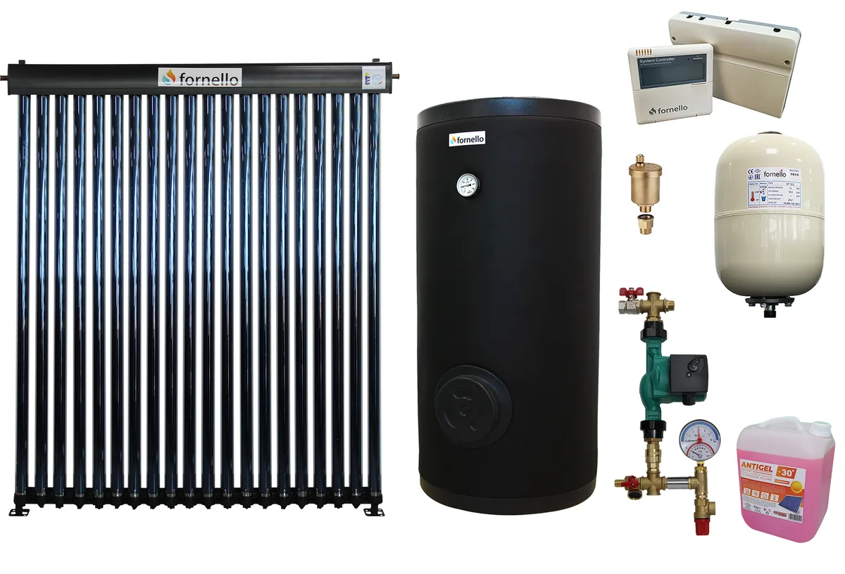 Pachet Sistem Solar Presurizat Fornello 20 Tuburi Heat Pipe Boiler SOL 200 LT 2S