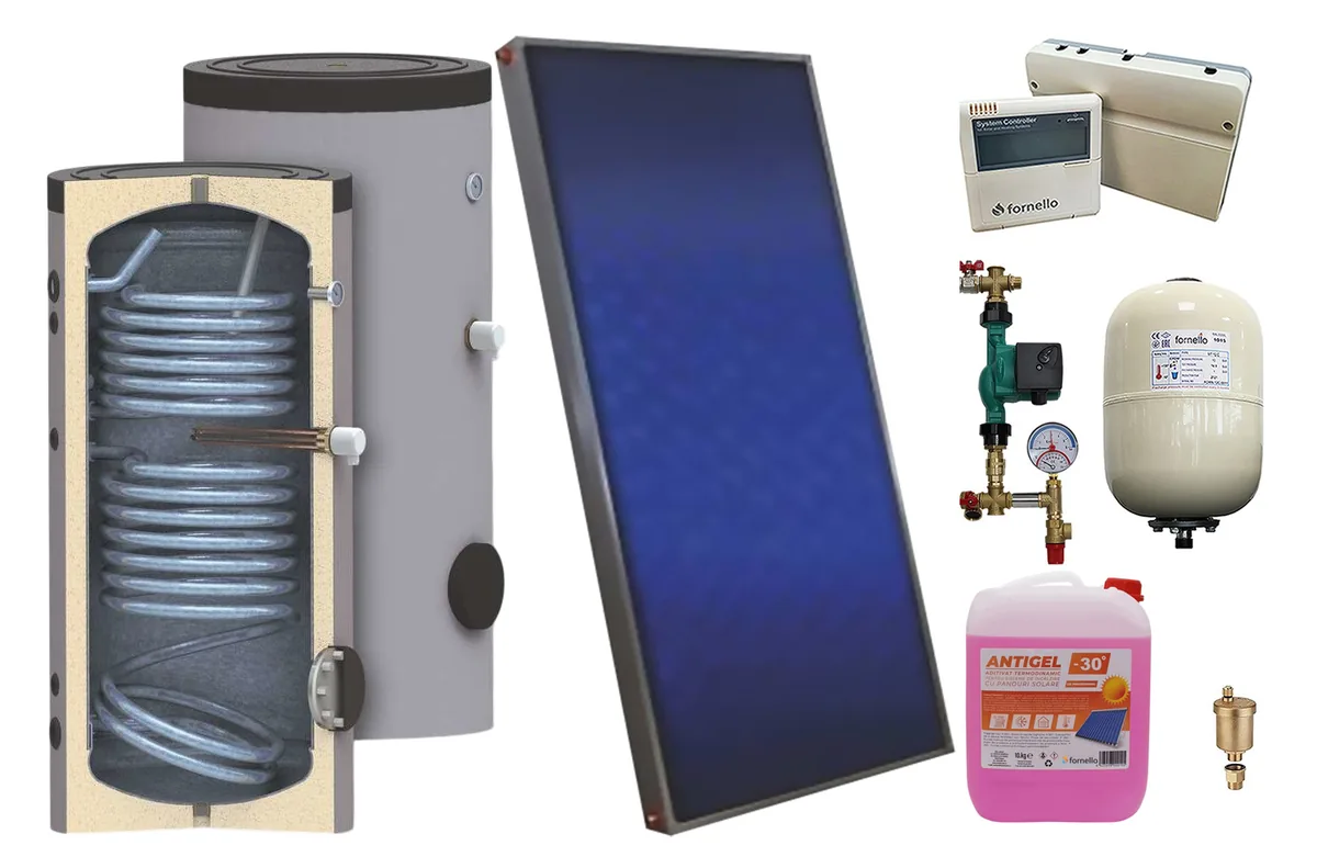 Pachet Sistem Solar Presurizat Sunsystem PK Select FP 2.0 Boiler 150L