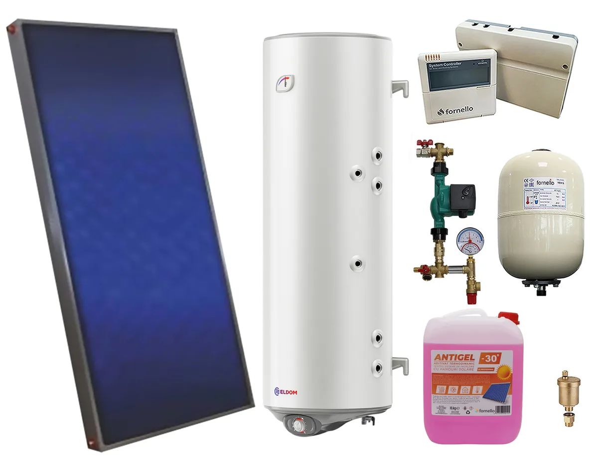 Pachet Sistem Solar Presurizat Sunsystem PK Select FP 2.0 Boiler Eldom 150l 2S