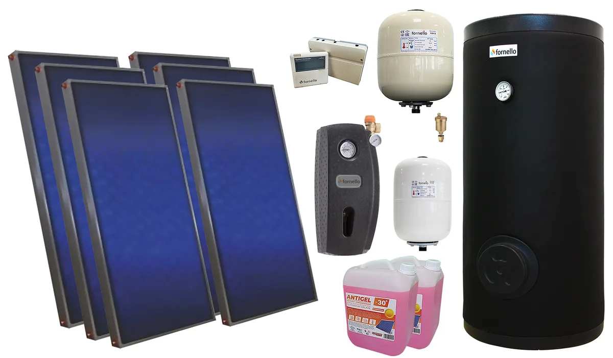 Pachet Solar 6 Panouri Sunsystem PK Select FP 2.0 Boiler Fornello SOL 500 LT 2S