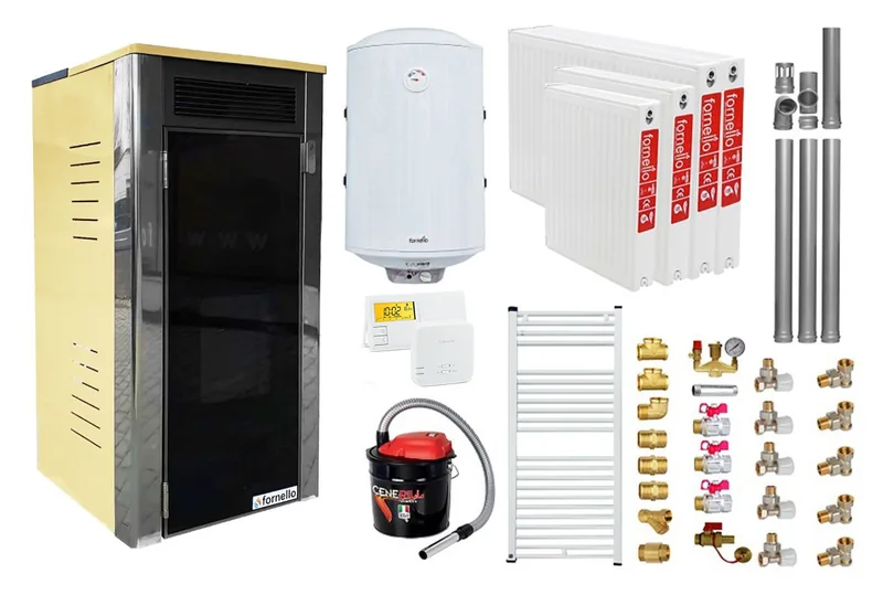 Pachet Termosemineu Fornello Primo Truva 25 kW Ivory