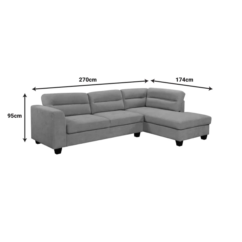 Pako World Coltar Camile Antracit 270x174x95cm - imagine 7