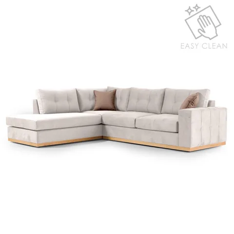 Pako World Coltar Dreapta Boston Crem Mocha Natural 280x225x95cm - imagine 2