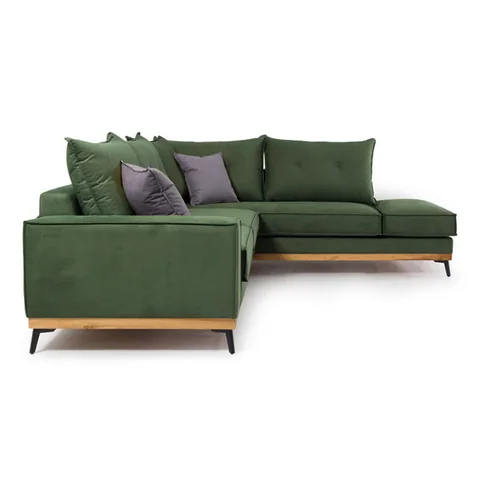 Pako World Luxury II Coltar Stanga Verde Inchis Gri Inchis Negru 290x235x90cm - imagine 5