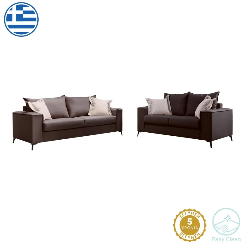 Pako World Verona Set 2 Canapele 2 Locuri Gri Inchis 225x93x100cm