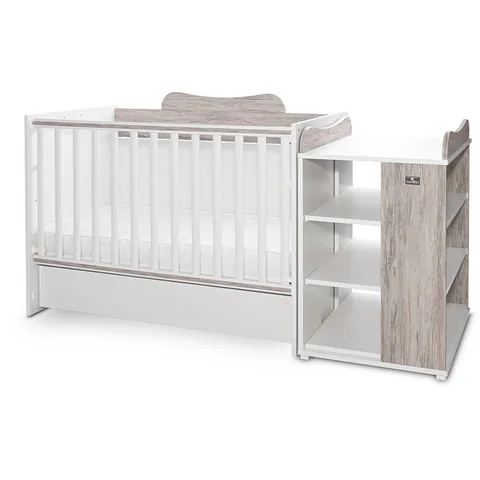 Pat Copii Lorelli Modular Multifunctional 190x72cm 5 Configurari Multi White & Artwood