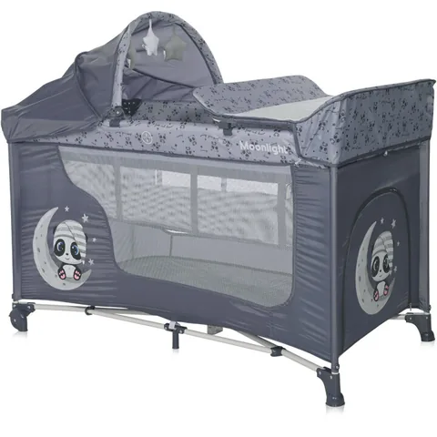 Lorelli Moonlight Plus 2 Nivele Cu Accesorii Cool Grey Pandas