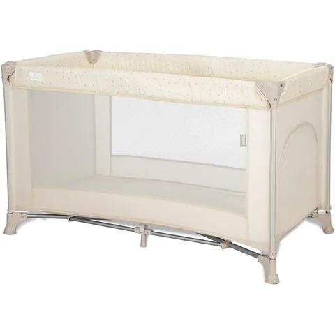 Patut Pliabil Lorelli Torino 1 Nivel Saltea Inclusa Usa Laterala Fermoar Beige