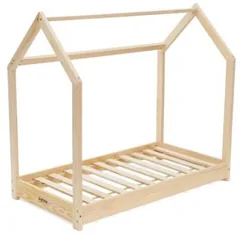 U-GROW Casuta 140x70 Lemn Natur Copii