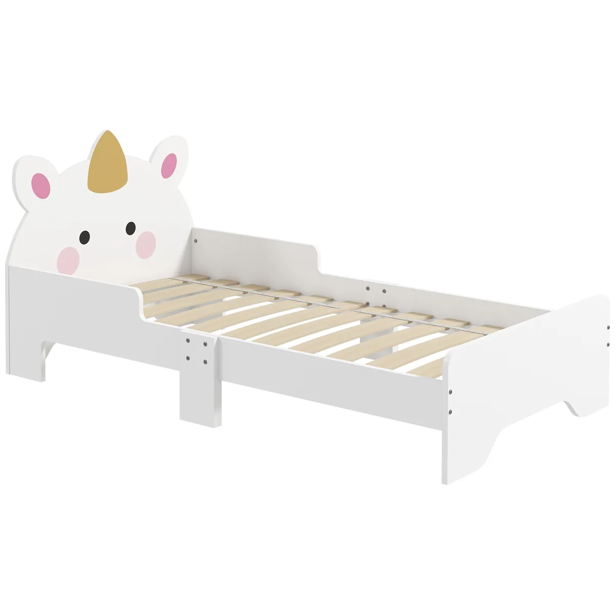 Pat pentru Copii ZONEKIZ Unicorn 143x74x67cm 3-6 Ani Roz