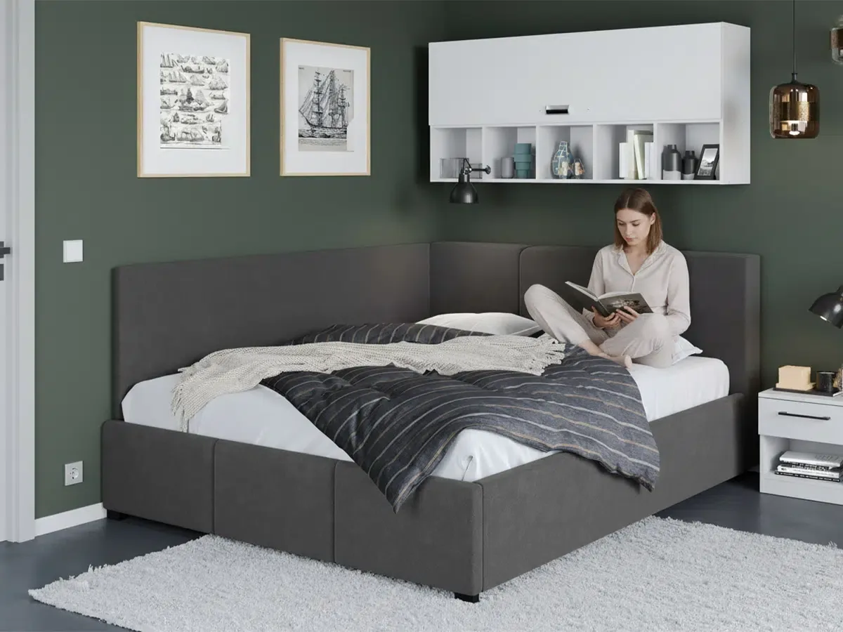Pat Tapitat de Colt Mobila Laguna Avelis Swing 19 Gri Antracit 140x200