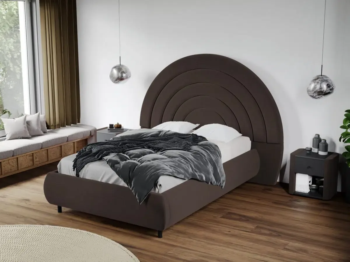 Pat Tapitat Mobila Laguna Leo 140x200 Tablie Semirotunda Fix Velluto 6 Maro