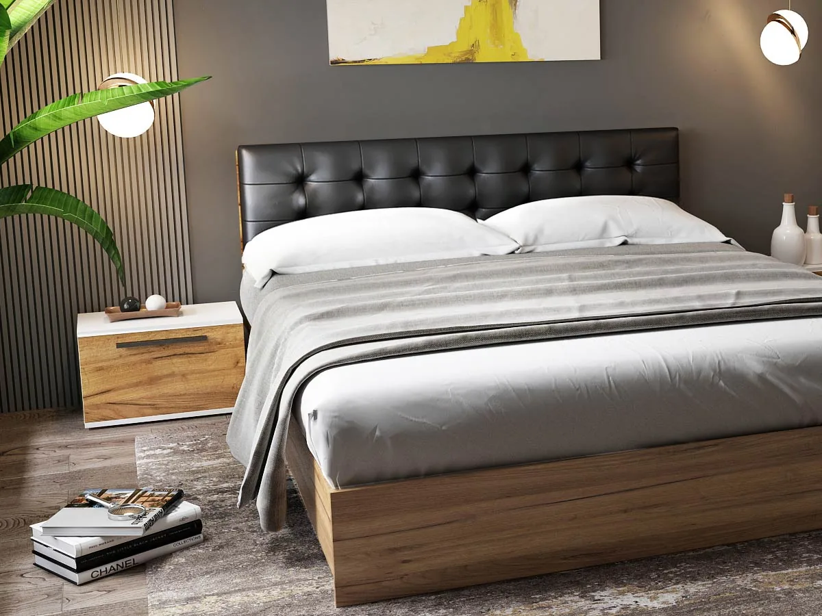 Pat Tapitat Mobila Laguna Timea Wenge 140x200 - imagine 3