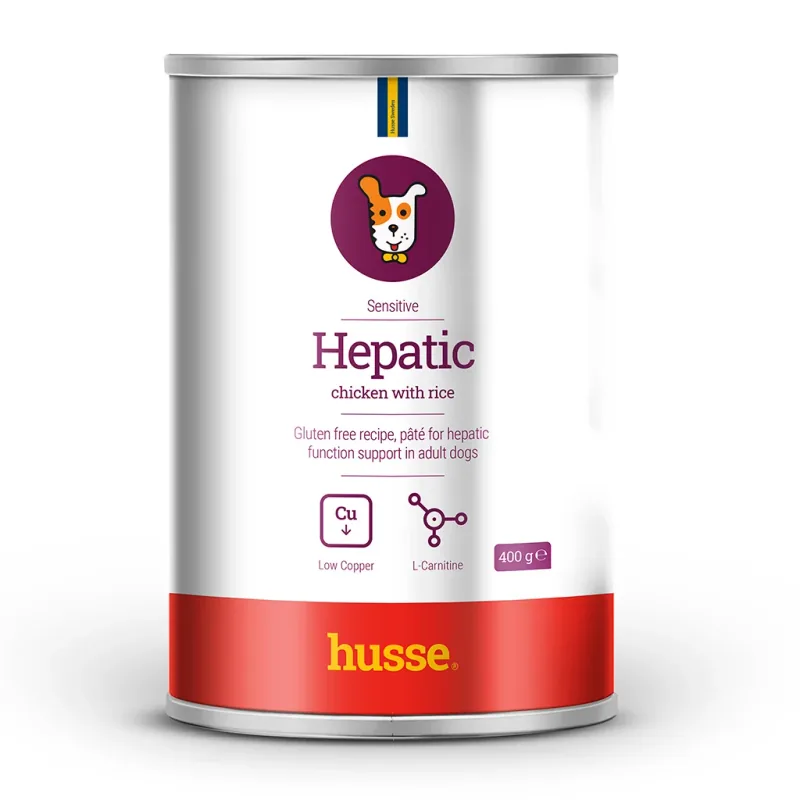 Pate pentru Câini Husse Hepatic Pui și Orez Adulți Fără Gluten