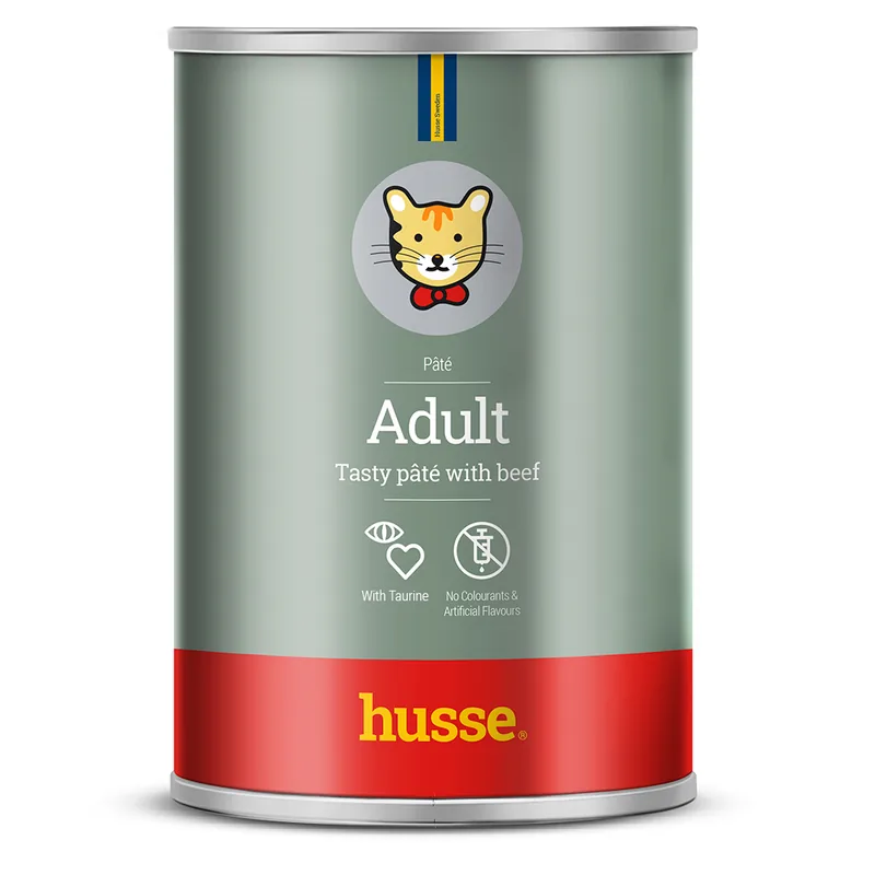 Pate pentru Pisici Husse Adult Pâté Vită Fără Cereale
