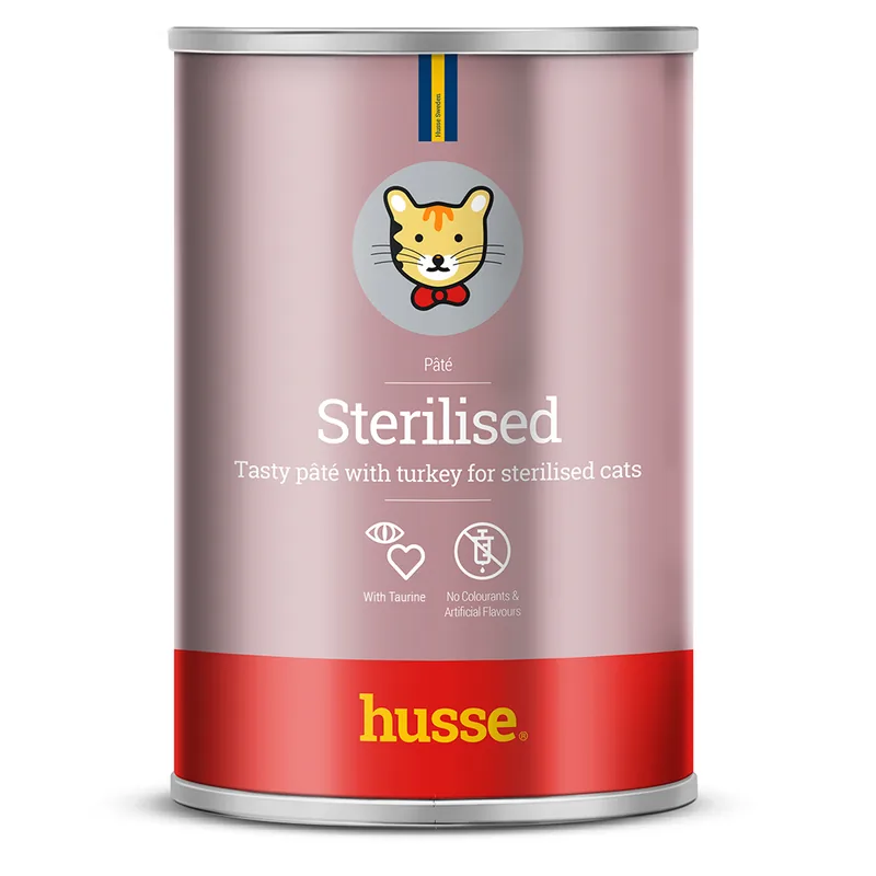 Pate pentru Pisici Husse Sterilised Curcan
