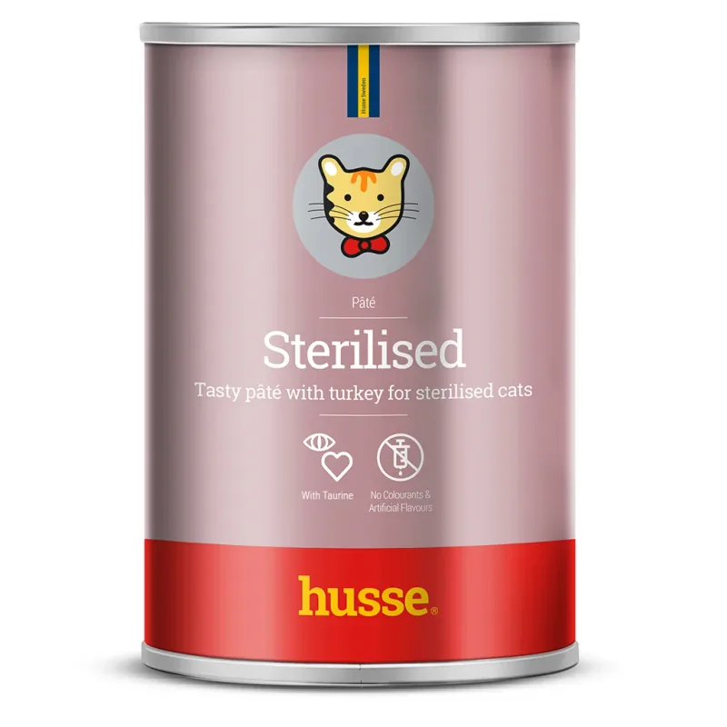 Paté pentru Pisici Husse Sterilised Curcan 15028
