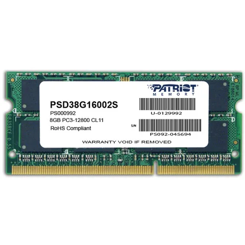 Patriot Signature 8GB DDR3 1600MHz CL11 SODIMM Non-ECC