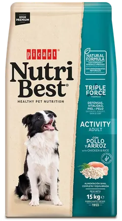 Hrana Uscata Caini Nutribest Adult Dog Activity Pui si Orez 15kg