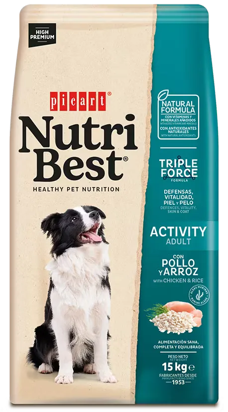 Hrana Uscata Caini Nutribest Adult Dog Activity Pui si Orez 15kg