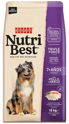 Hrana Uscata pentru Caini Nutribest Adult Dog 7+ Pui si Orez 15kg