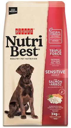 Hrana Uscata Caini Nutribest Adult Dog Sensitive Somon si Orez 3kg