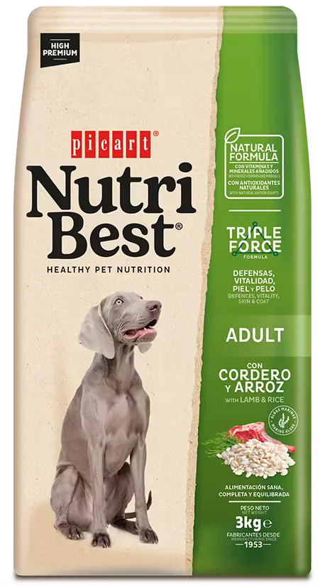 Hrana Uscata pentru Caini Nutribest Adult Dog Miel si Orez 3kg