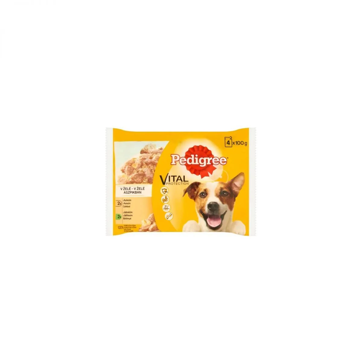 Hrana Umeda Pentru Câini Pedigree Adult Pui si Miel Pachet 4x100g