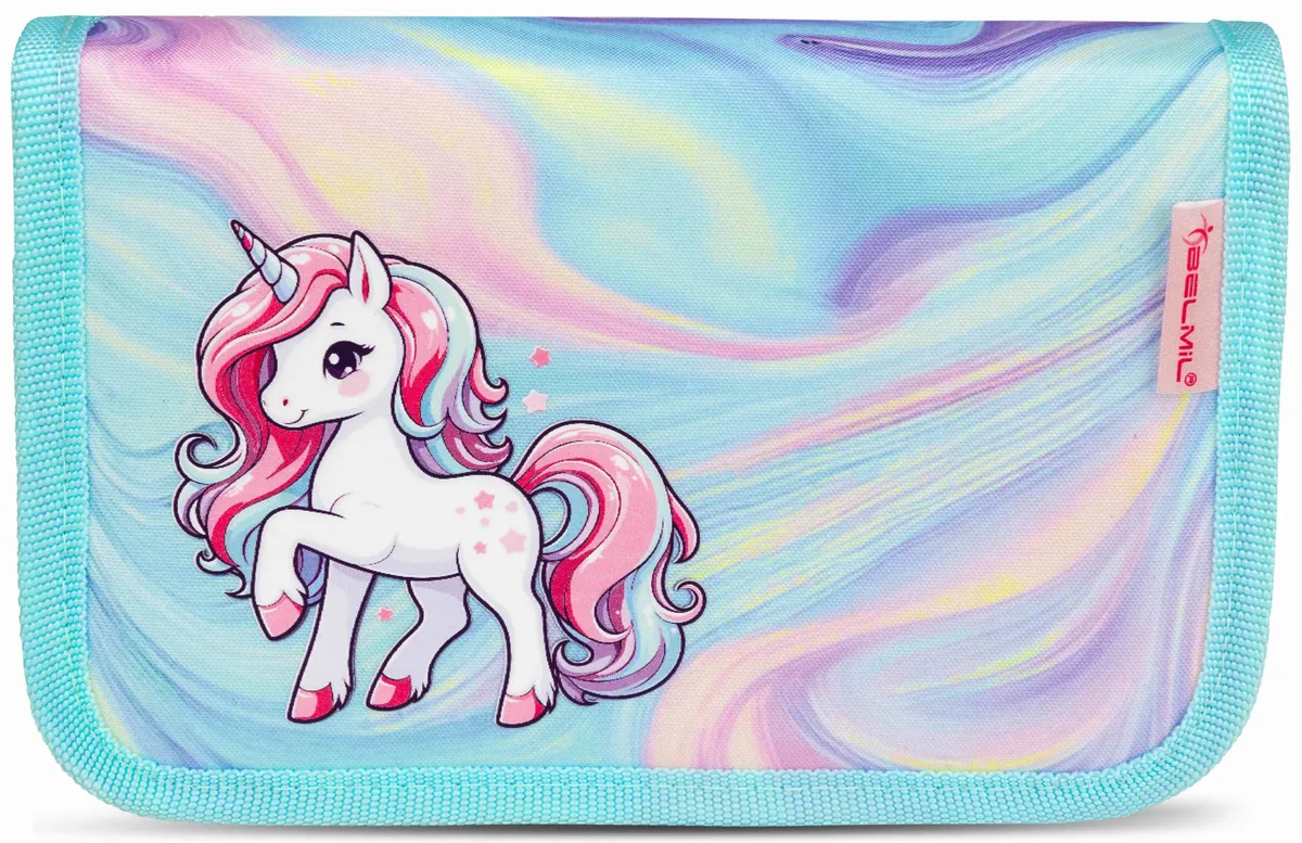 Penar Belmil Unicorn Dream cu 1 Fermoar și Pliu Dublu
