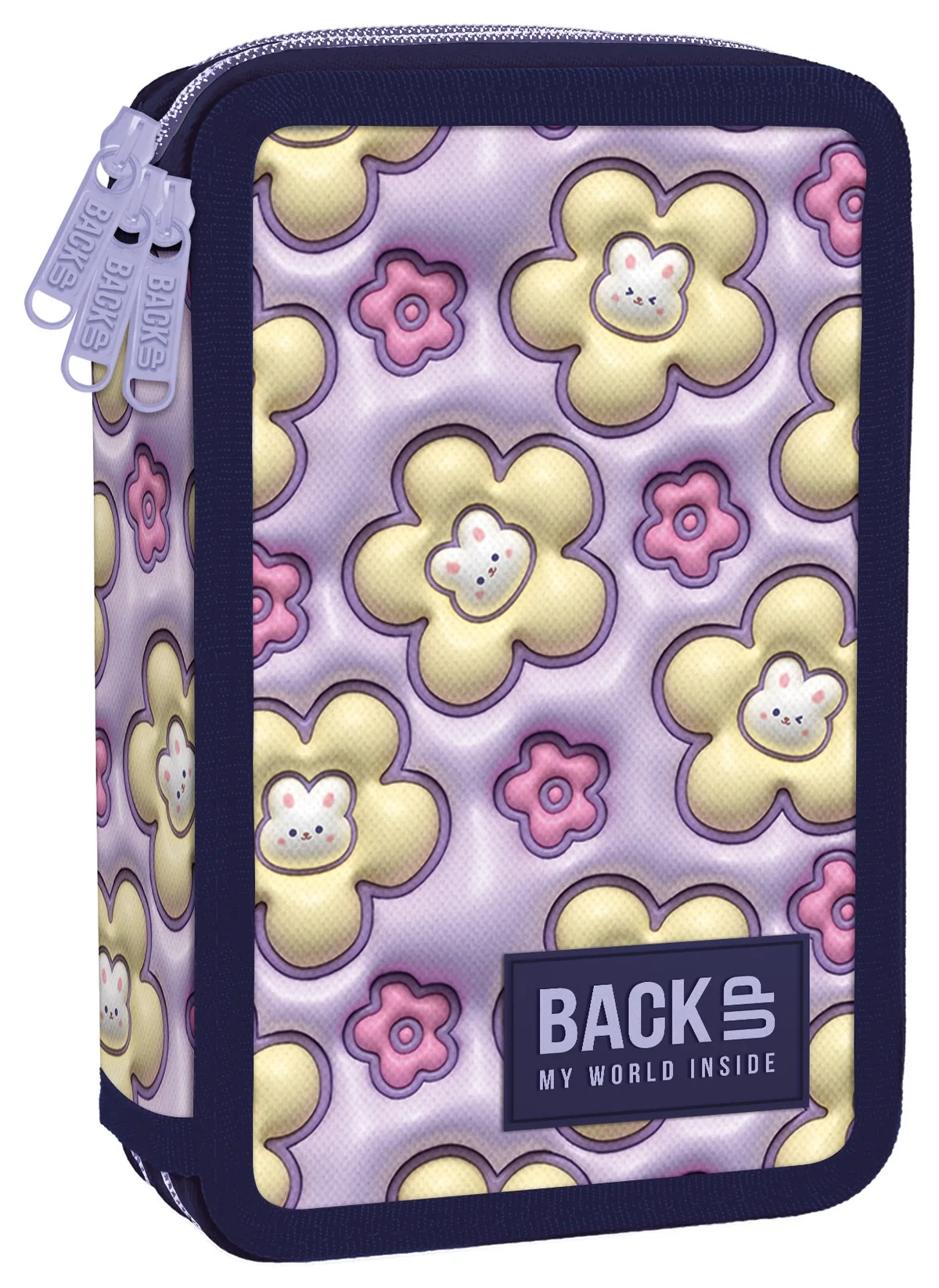 Penar cu Accesorii BackUp 8 EW Pastel Bunnies 3 Fermoare
